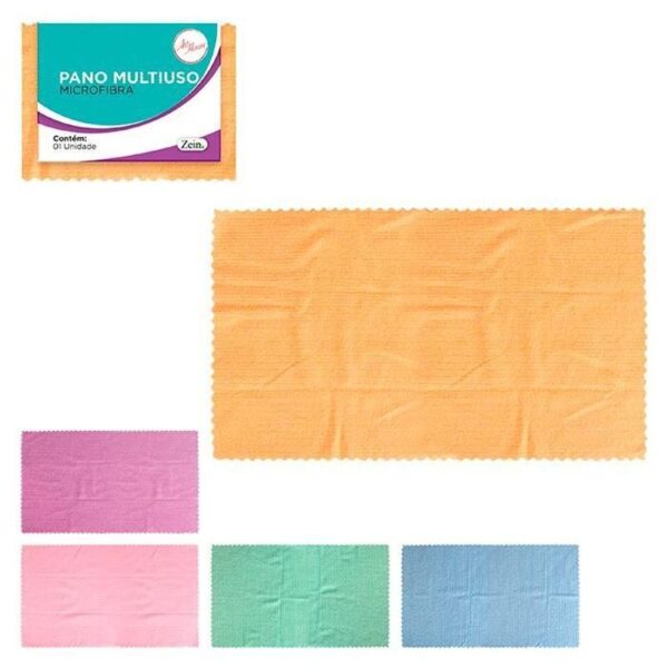 PANO MULTIUSO MICROFIBRA 40X60CM CORES SORTIDAS ZEIN IMPORT