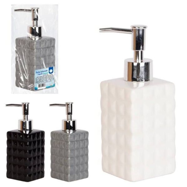 PORTA SABONETE CERAMICA 300ML CORES SORTIDAS DIAMOND ZEIN IMPORT