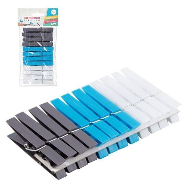 PRENDEDOR PLAST C/ 12PCS CORES SORTIDAS ZEIN IMPORT