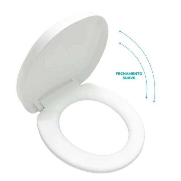 ASSENTO PLASTICO PP CONVENCIONAL BRANCO SOFT CLOSE IMP DELICAT SICMOL