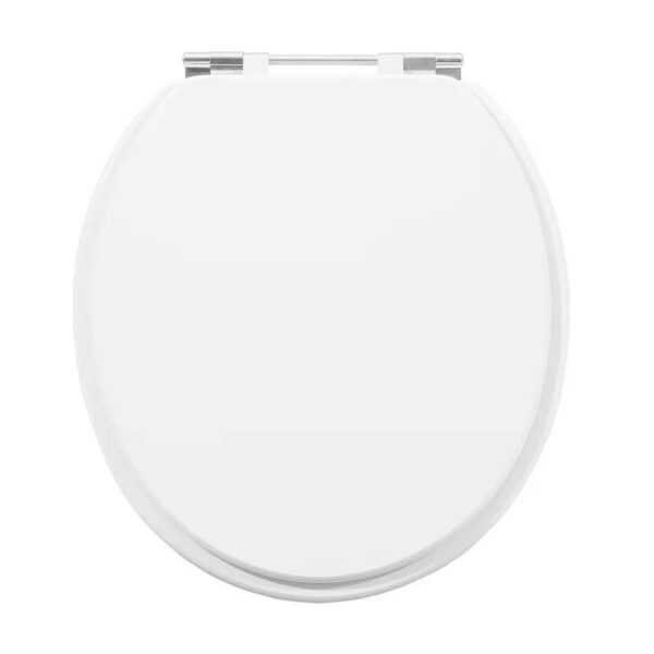 ASSENTO POLIESTER CONVENCIONAL BRANCO/CROMADO SLIM SICMOL