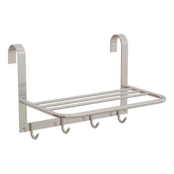 PORTA TOALHA ALUMINIO BOX 1 HASTE 4 CABIDES CROMADO 395X265X235 SICMOL