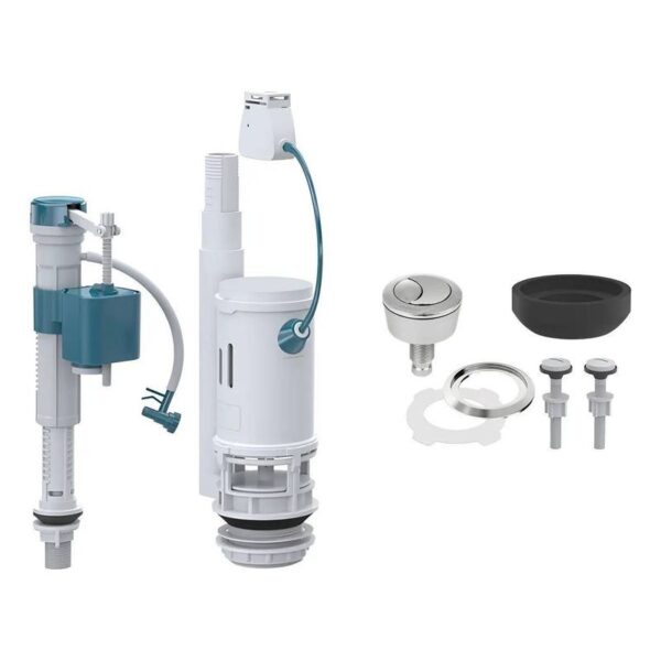 KIT COMPLETO ENTRADA AJUSTAVEL SAIDA DUAL FLUSH C/ ACION PINO SUPERIOR PADOVA