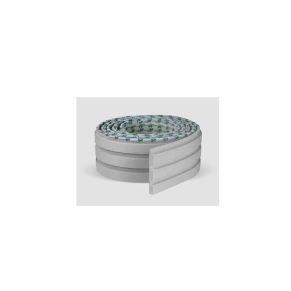 RIPADO LAMINADO PLAY CINZA 10CM ROLO 2,5M MEU RODAPE