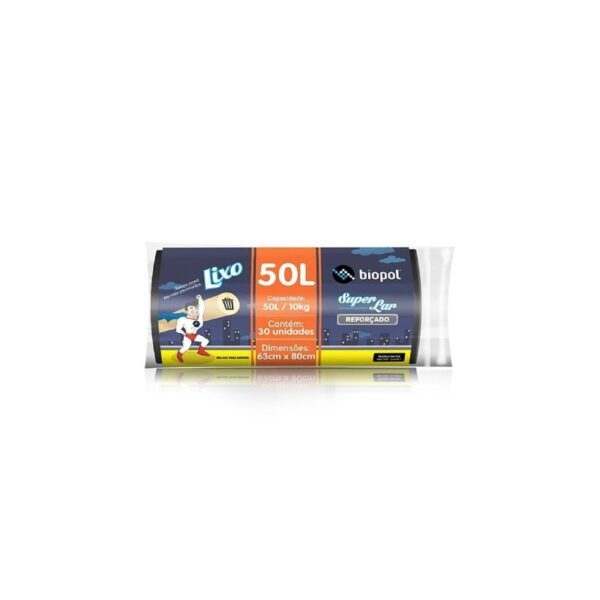 SACO LIXO ROLO ECONOMICO PTO 50L 63X80 BIOPOL