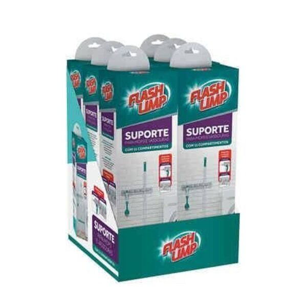 SUPORTE PARA VASSOURA/MOPS 11LUGARES CINZA FLASH LIMP