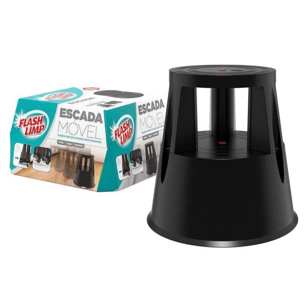 ESCADA MOVEL PRETA FLASH LIMP