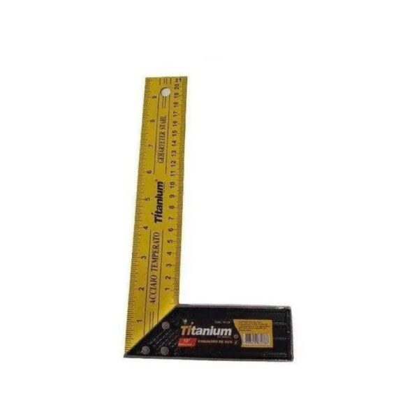 ESQUADRO DE ACO 10 TITANIUM