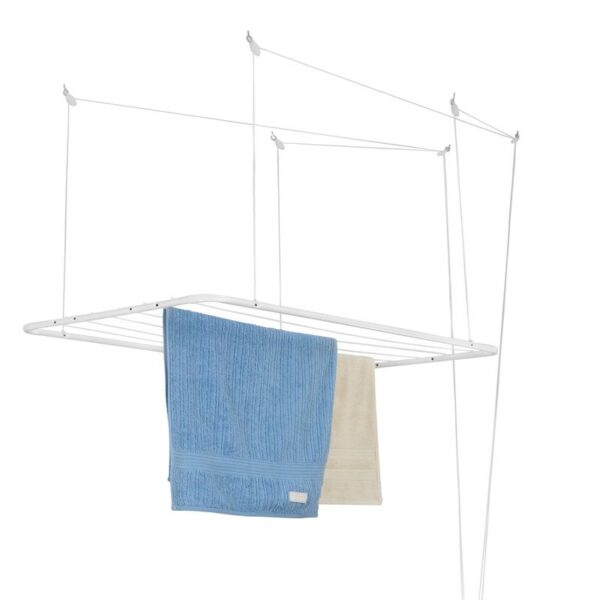 VARAL DE TETO EM ACO 0,90X0,56 M BRANCO MAXEB