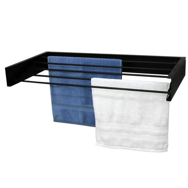 VARAL PAREDE MAGICMAX 5VARETAS 89X45X11CM PRETO MAXEB