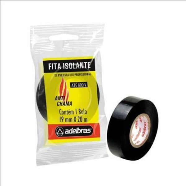 FITA ISOLANTE ANTICHAMA 19MMX 20M PRETA ALDEBRAS