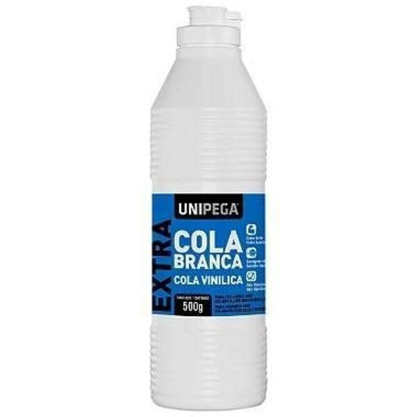 COLA EXTRA BRANCA FRASCO 500G UNIPEGA