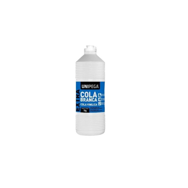 COLA EXTRA BRANCA FRASCO 1KG UNIPEGA