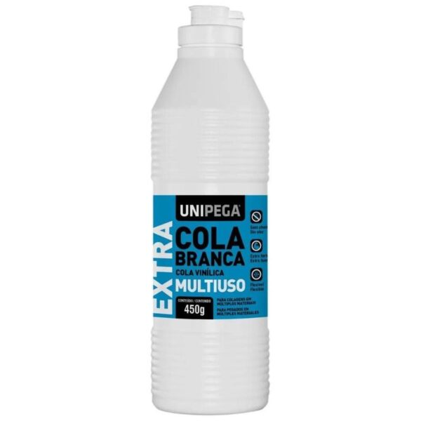COLA EXTRA MULTIUSO BRANCA FRASCO 450G UNIPEGA