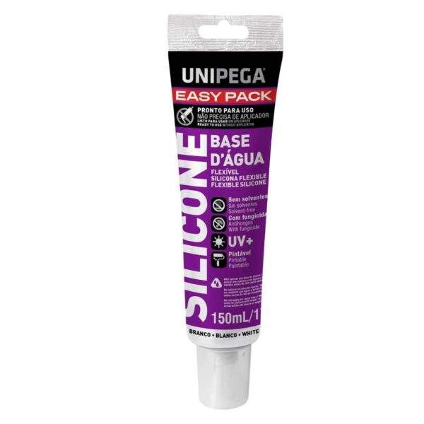 SILICONE BASE D'AGUA BRANCO 150ML/170G EASY PACK UNIPEGA