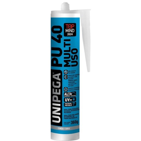 PU40 MULTIUSO CINZA CARTUCHO 360G UNIPEGA