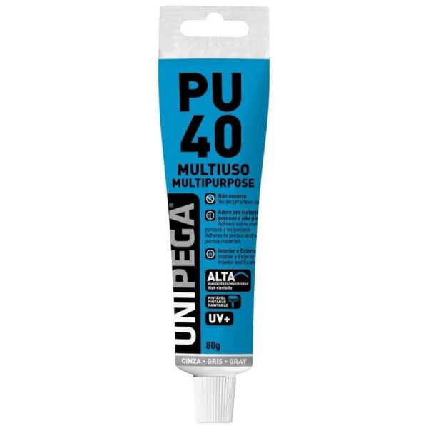 PU40 MULTIUSO CINZA BISNAGA PLASTICA 80G UNIPEGA