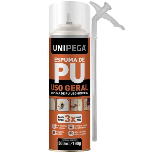 ESPUMA DE PU USO GERAL LATA 300ML/190G UNIPEGA