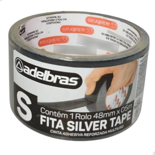 FITA MULTI USO TIPO SILVER TAPE 48MMX5M PRETA ADELBRAS