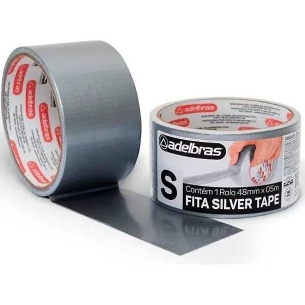 FITA MULTI USO TIPO SILVER TAPE 48MMX5M PRATA ADELBRAS