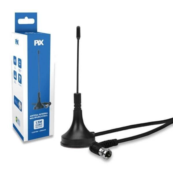 ANTENA INTERNA DIGITAL MULTIFUNCIONAL HDTV VHF FM SLIM PIX