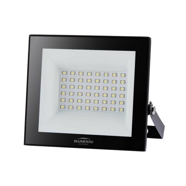 REFLETOR LED PLAY SOLAR ABS QUADRADO IP66 50W 6500K BLUMENAU