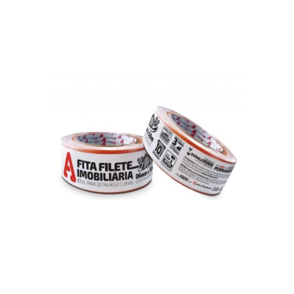 FITA CREPE  IMOBI LARANJA FILETE 06MMX50M ADERE