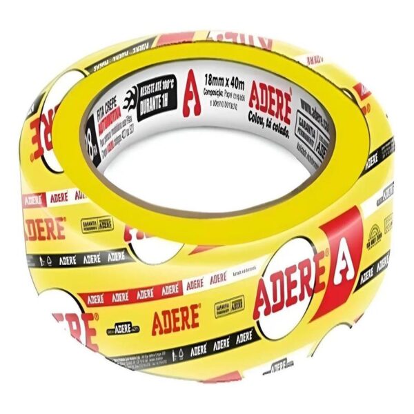 FITA CREPE AUTOMOTIVA AMARELA 24MMX40M ADERE
