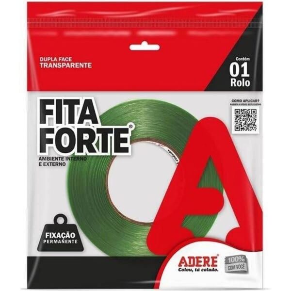 FITA DUPLA FACE MASSA ACRILICA TRANSP. 12MMX20M ADERE